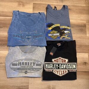 Vintage  Harley Davidson Motorcycle Tank Tops Men’s Size XL - XXL Lot Bundle